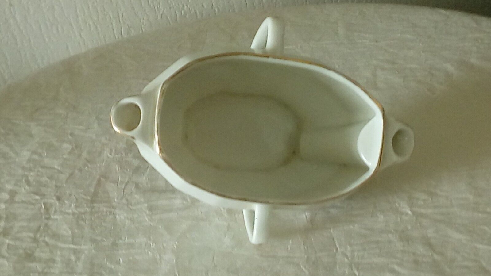 Lean and fat gravy boat in Limoges porcelain