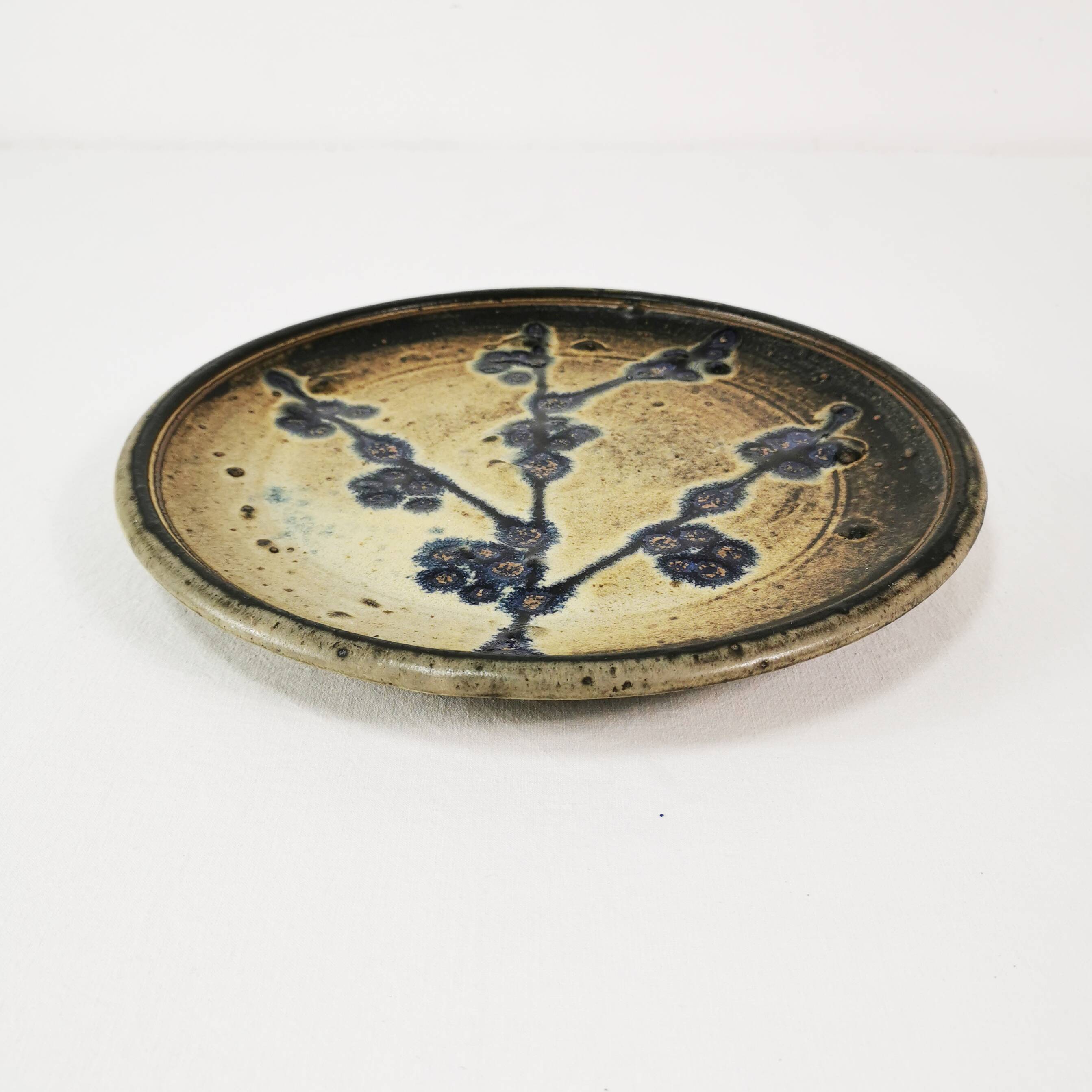 Decorative ceramic plate, cake stand, Denmark, 1960s.