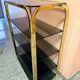 Vintage shelf in brass and smoked glass – Italian work, circa 1970