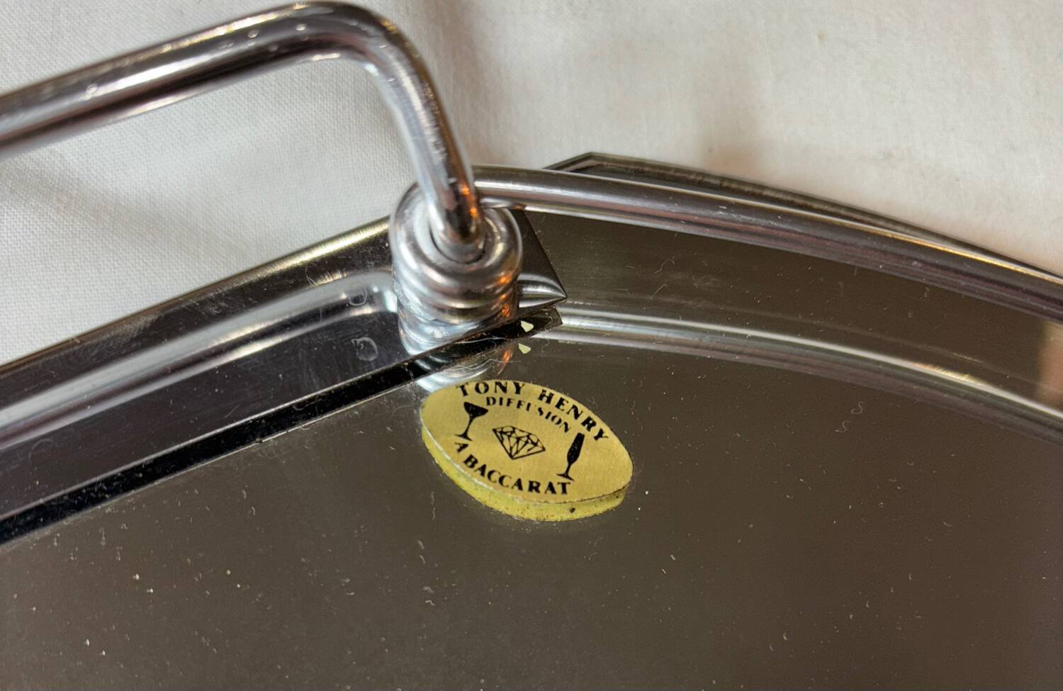 Art Deco mirror plateau Baccarat