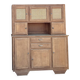 Large buffet with 2 bodies / oak and cane sideboard