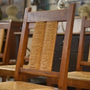 Set of 6 brutalist chairs from the 1950s.