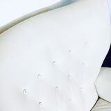 White leather armchair from the 70s