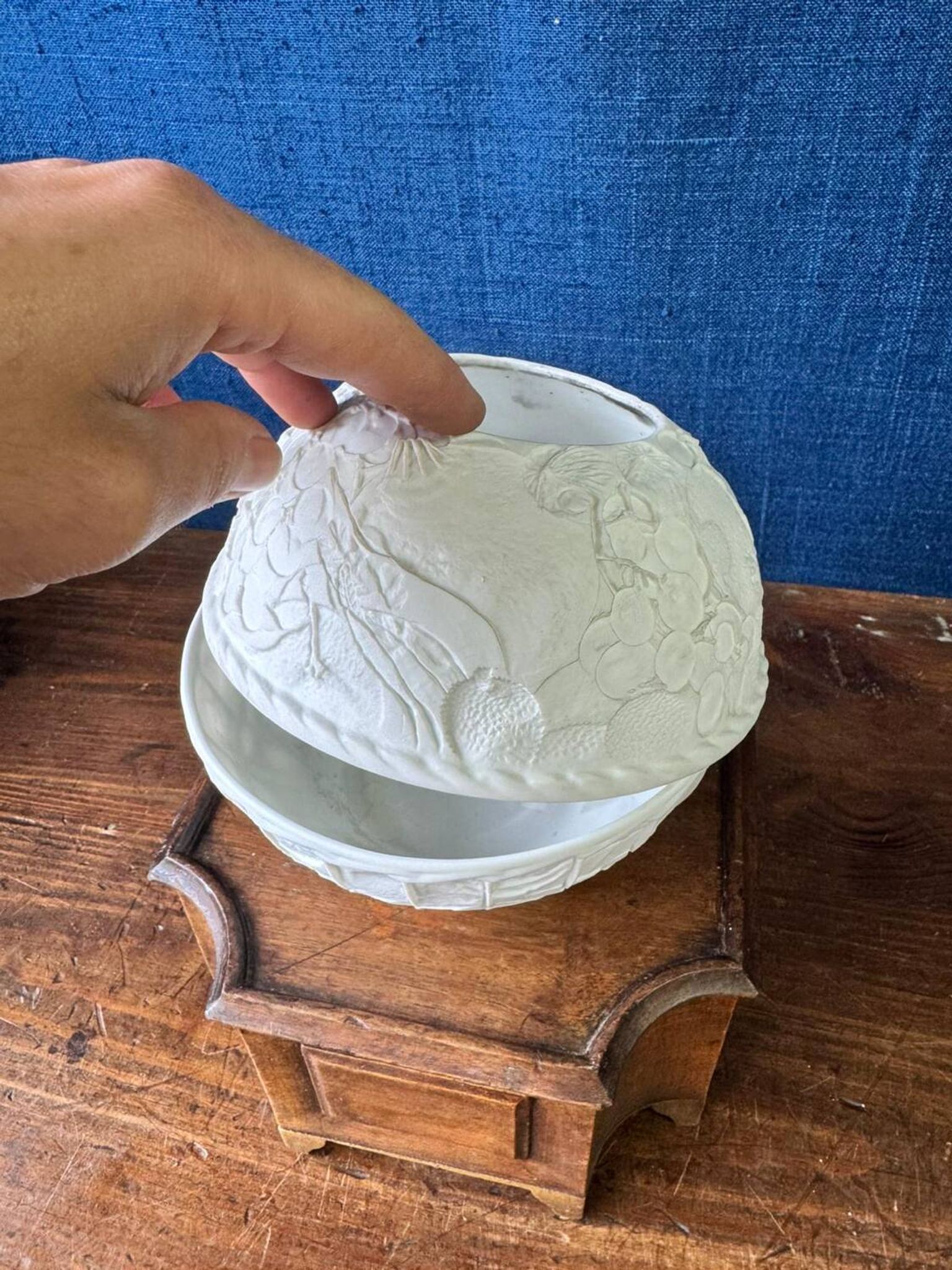 Bernardaud signed Limoges porcelain candle holder