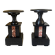 Old pair of marble vase bookends.