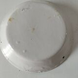 Pair of antique soup plates with hand-painted grape decoration