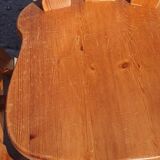 Set 8 vintage Pine dutch dining chairs solid wood 1970s