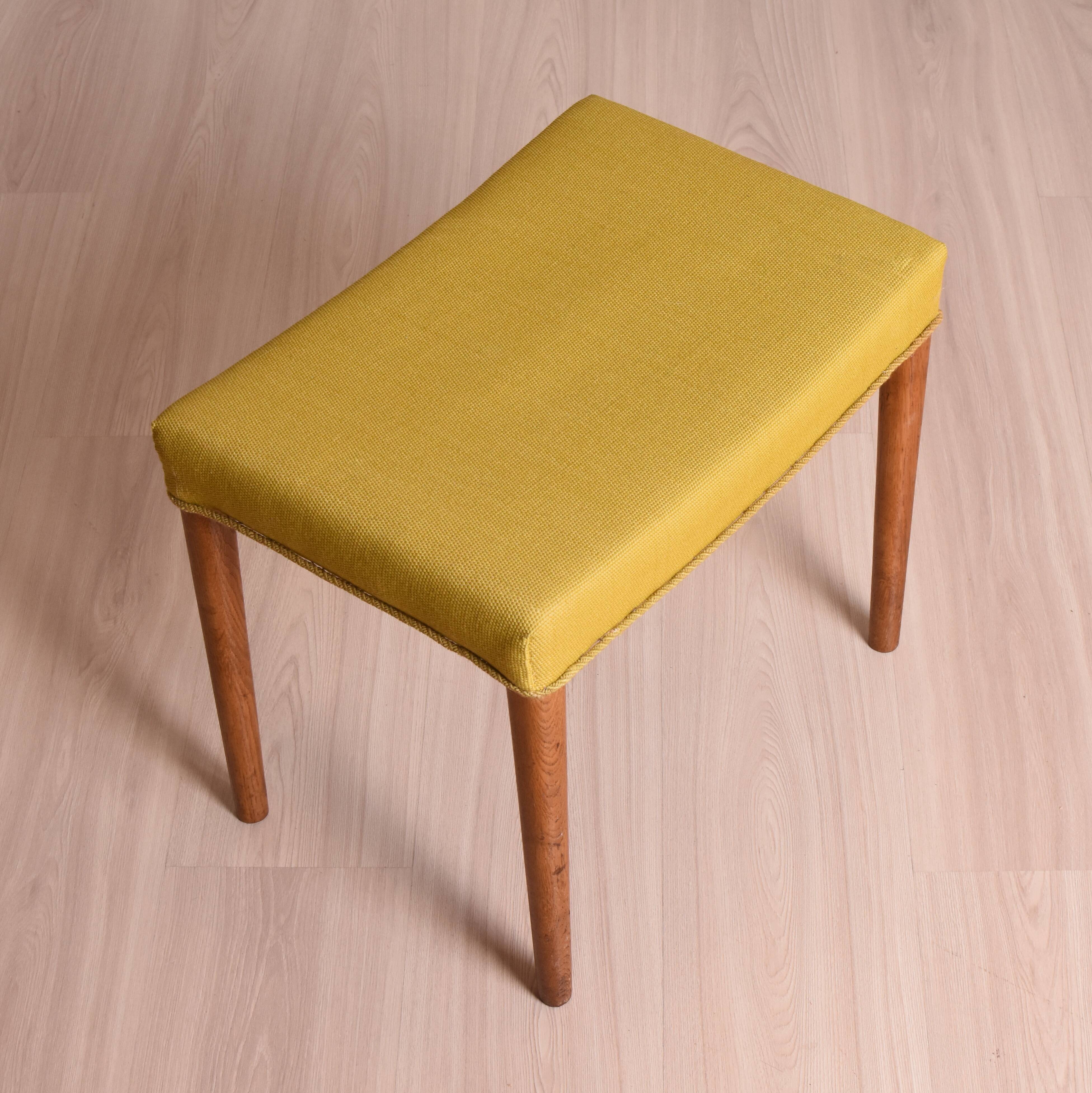 Oak footstool, Denmark, 1960s