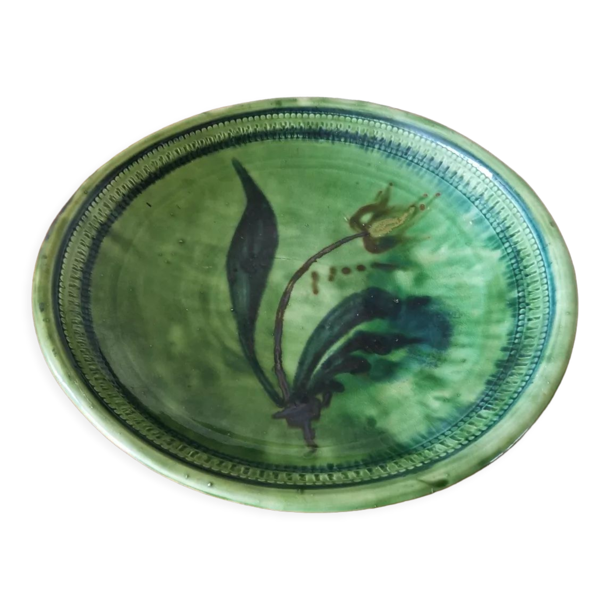 Earthen dish from the manufacture Saint Jorioz Annecy