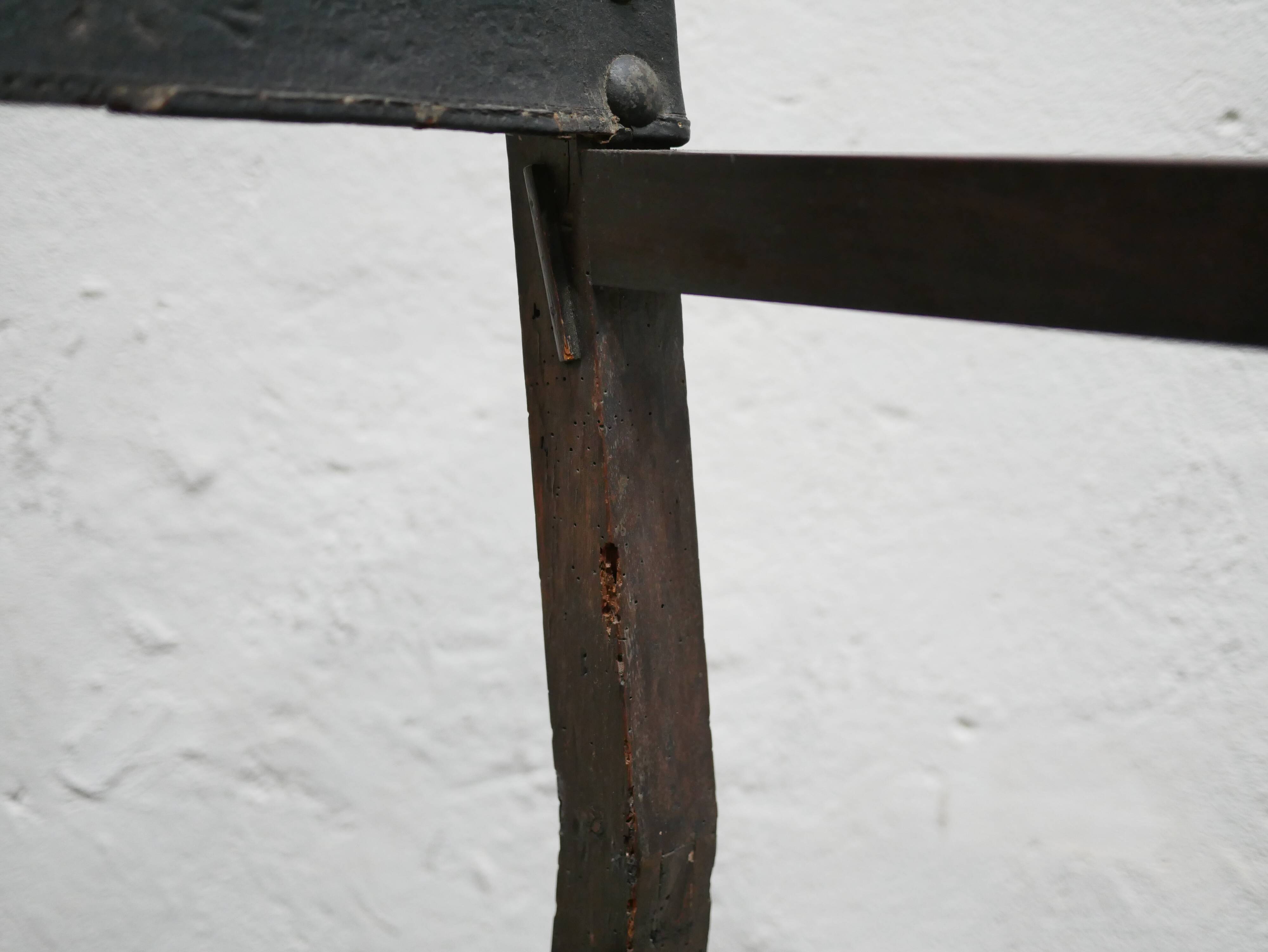 Wooden chest armchair, XIX th