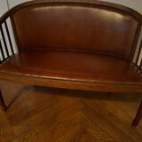 Restored art deco bench and matching armchair