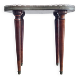 Mini wooden and marble table - antique side table