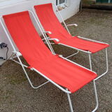 Pair of 60s sunbeds