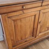 Low sideboard buffet in solid cherry wood, late 19th century