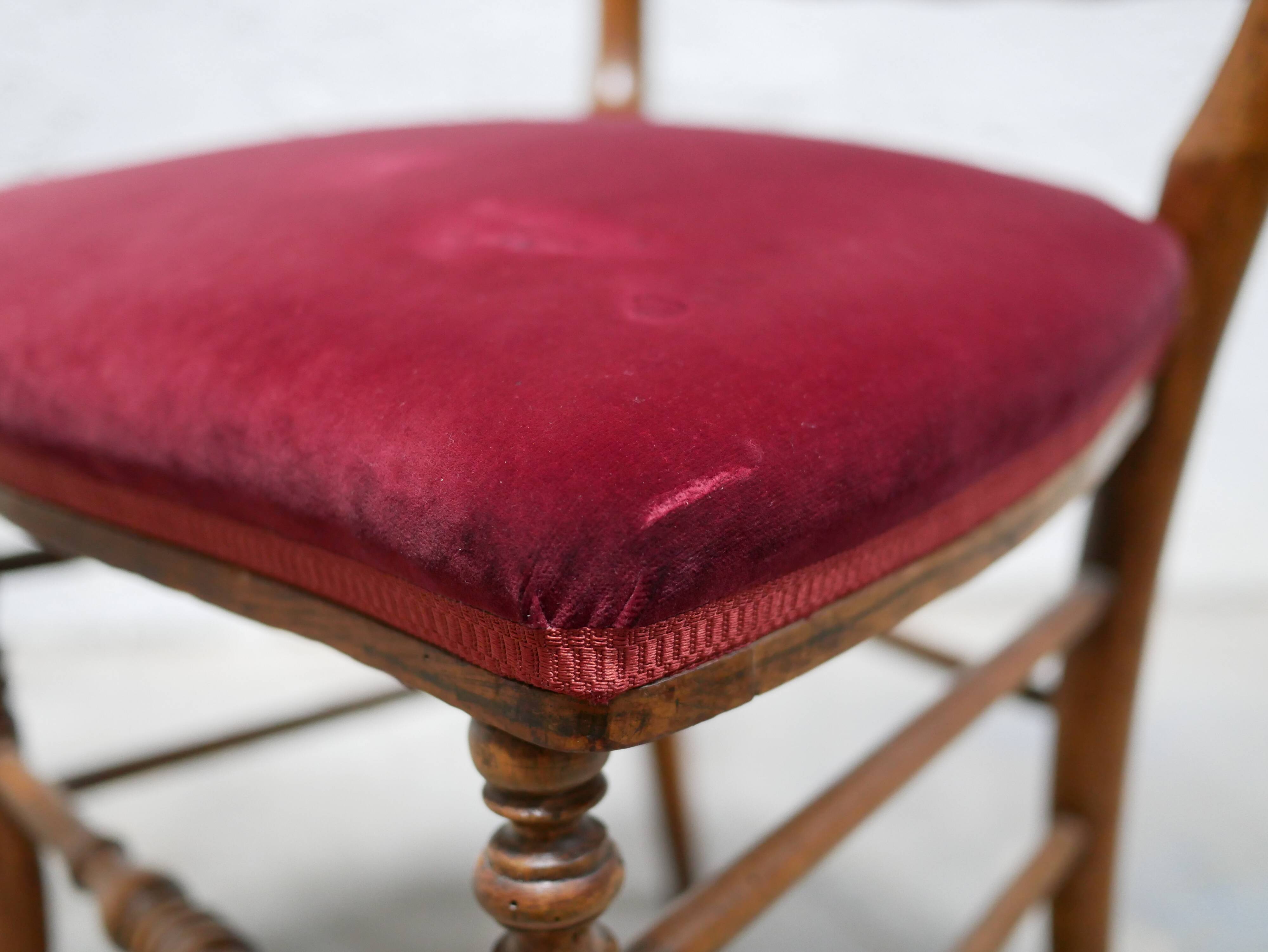 Old Napoleon III wooden chair