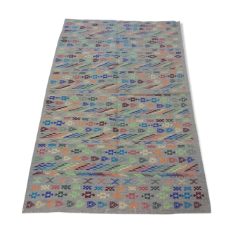 Multicolored ethnic carpet 130x207cm