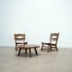 Ensemble de deux fauteuils de salon et table basse de Dittmann & co.