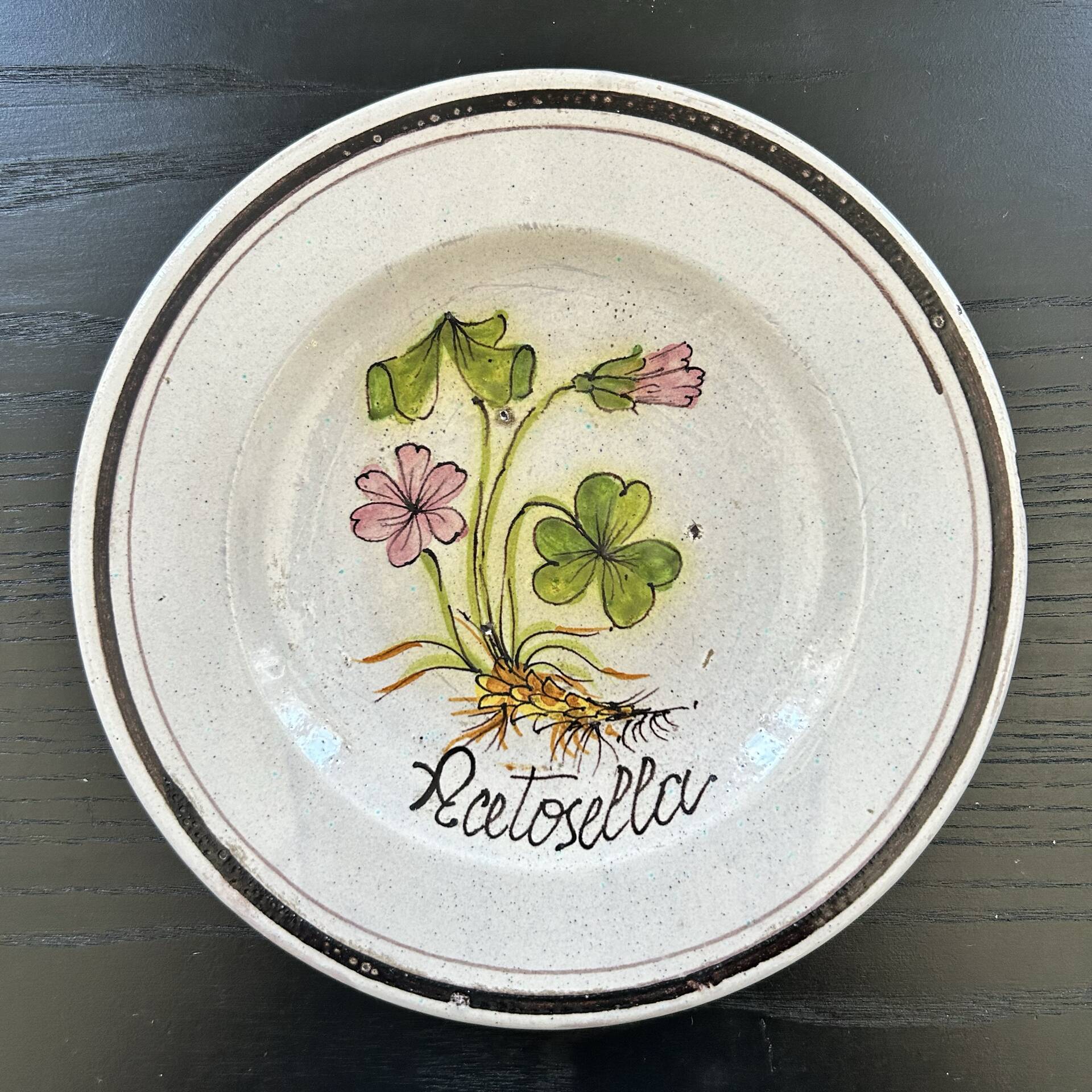Collection of 3 botanical dishes made in Italy.