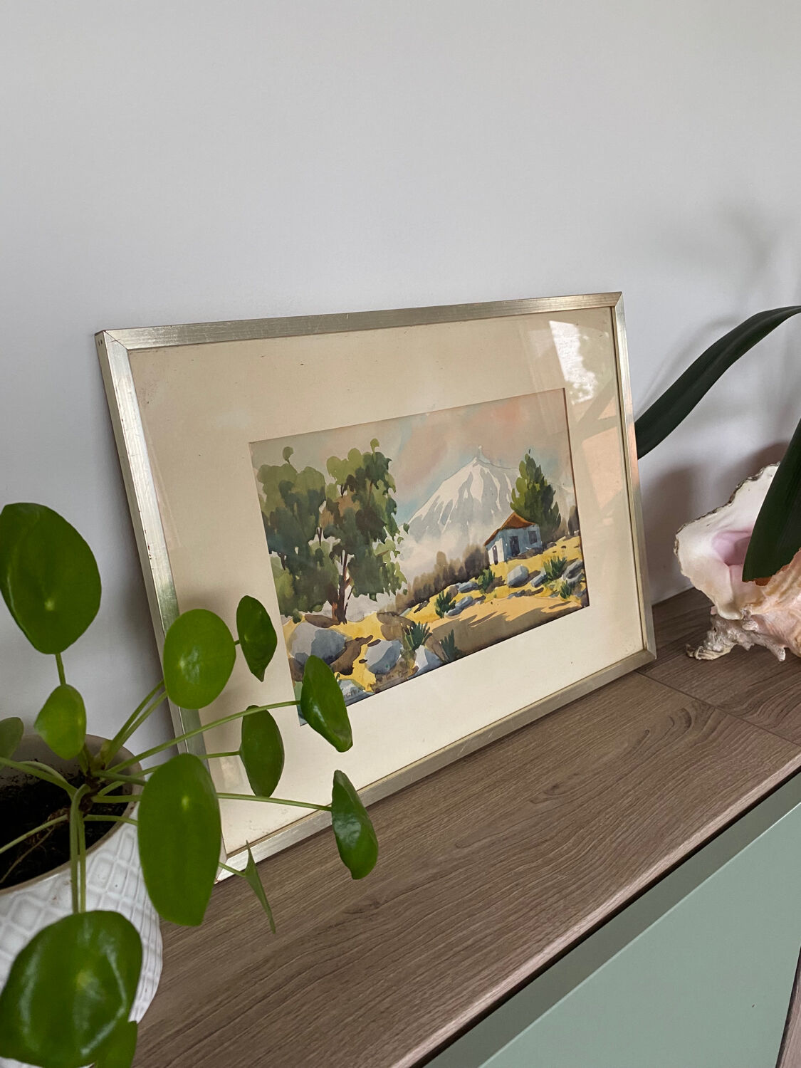 Watercolor The mountain 1972