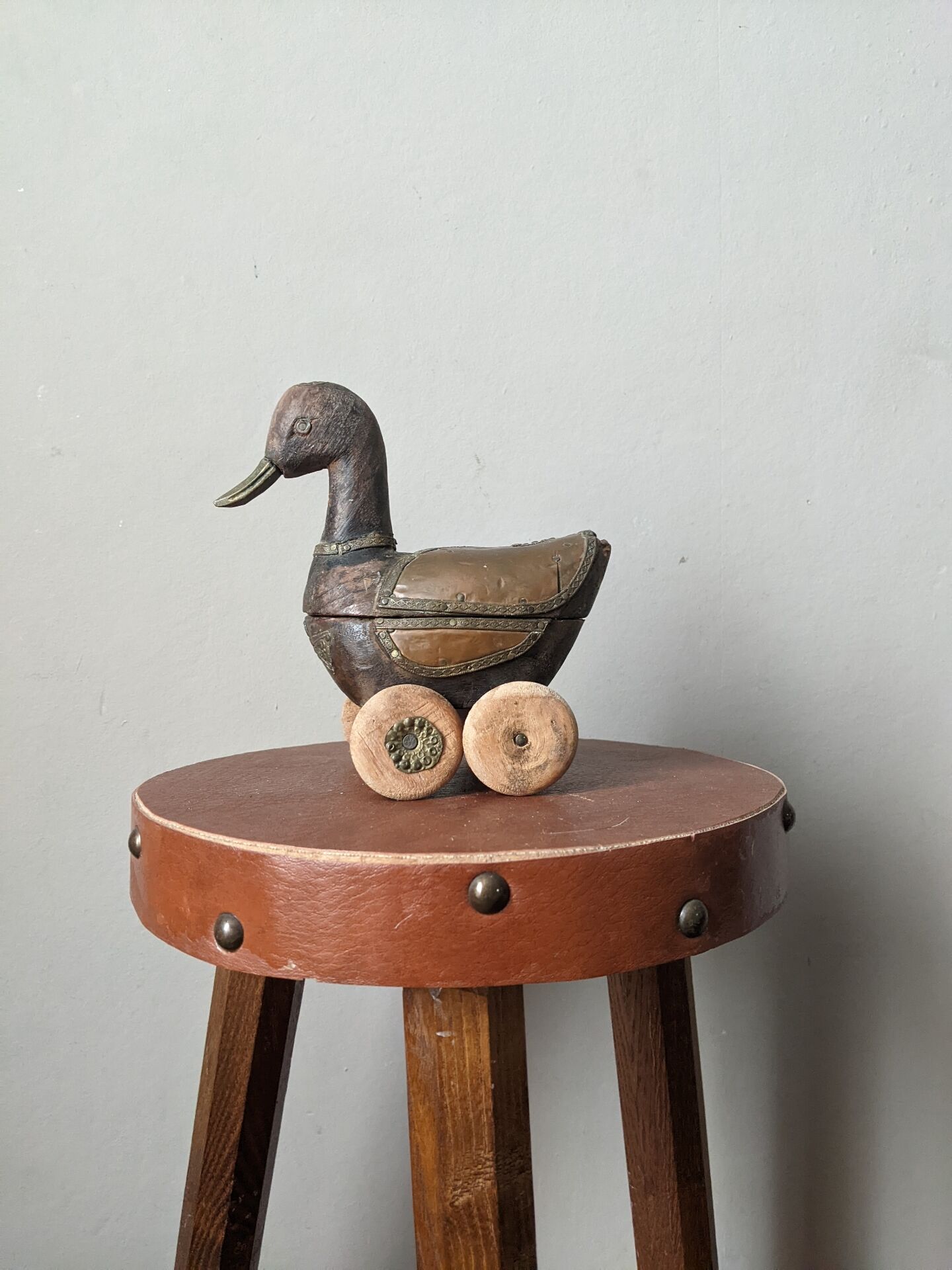 Vintage wooden duck collectible toy