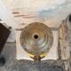 Large lamp base - 43 cm - yellow earthenware with polychrome glazes - 20th century