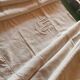 Drap ancien en lin monogrammé 3,40x2,20 m