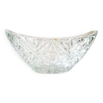 Large Bohemian crystal bowl, 1960s