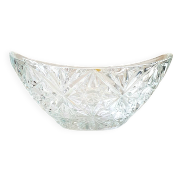 Grande coupe en cristal de bohème, années 60