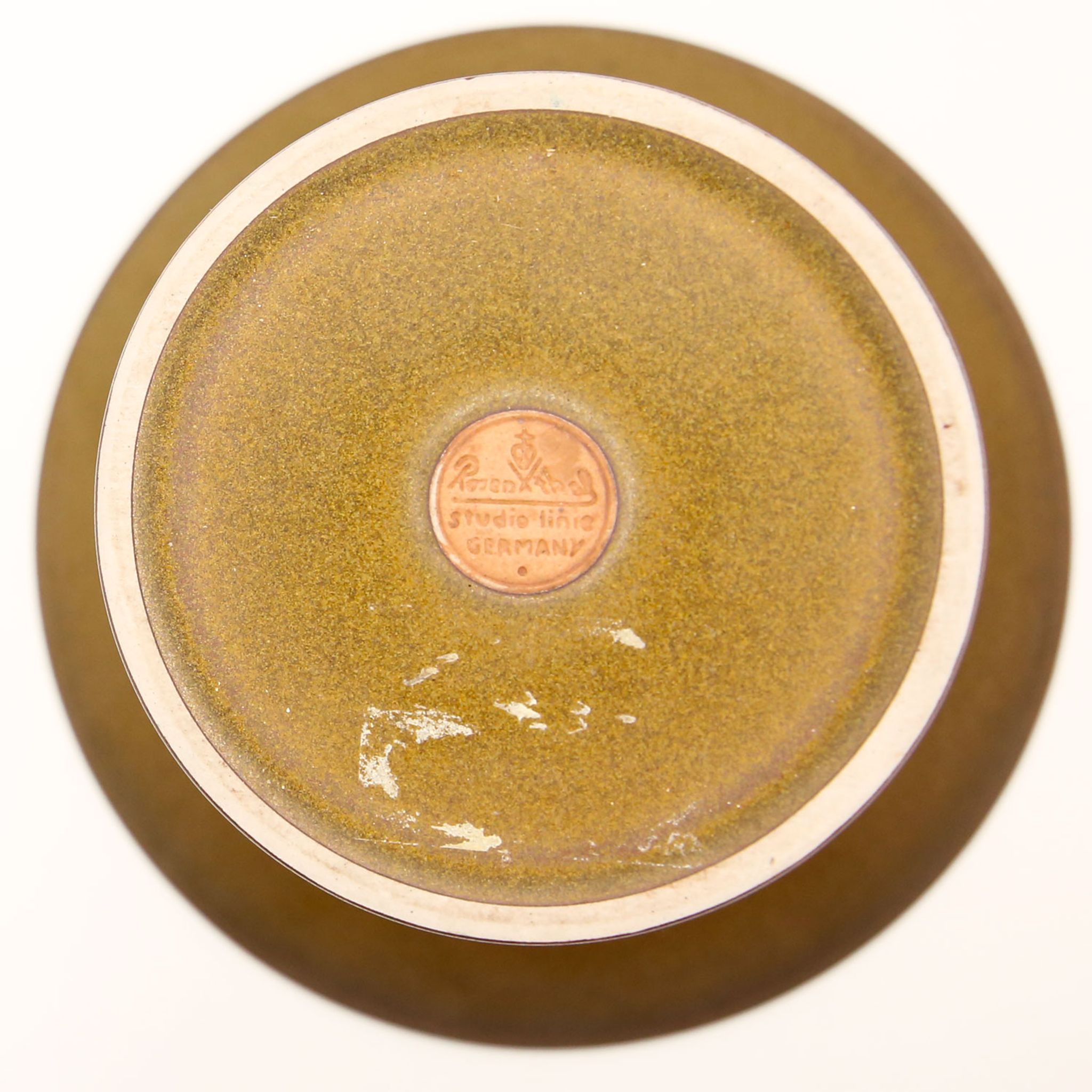 Corolla vase in olive green sandstone from the Sixties by Rosenthal Studio Linie