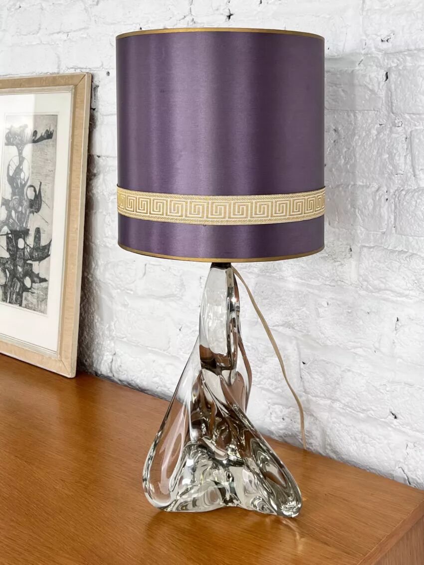 Val Saint Lambert crystal lamp