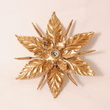 Ceiling lamp flower golden leaves