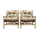 Pair of bamboo and rattan chairs, 1950s