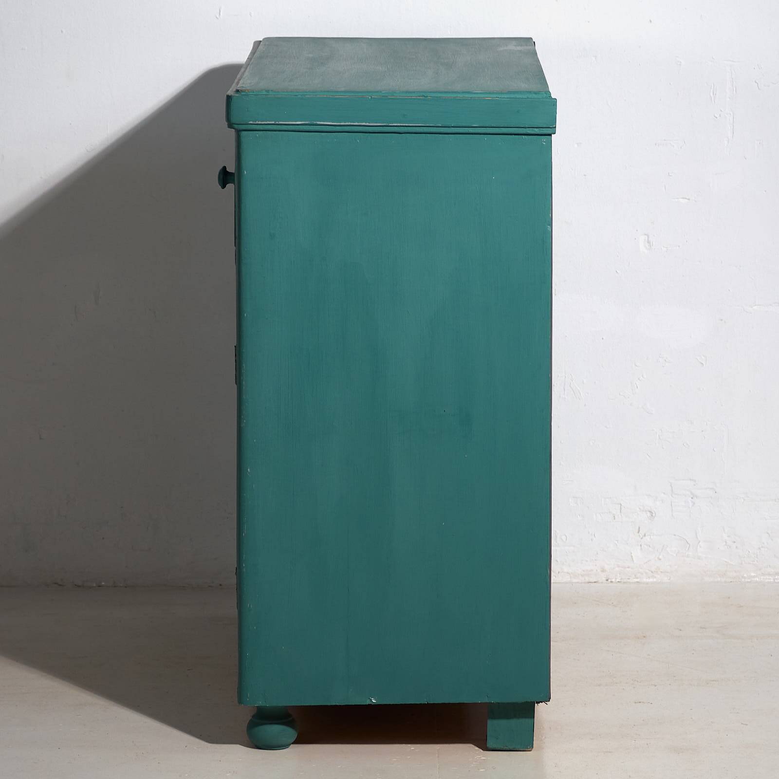 Antique Emerald Green Bedroom Chest of Drawers (c.1920) #4