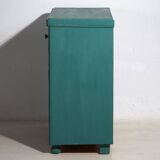 Ancienne commode de chambre vert émeraude (c.1920) #4