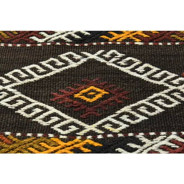 Vintage Turkish Oushak handmade wool cotton red area rug 178x335