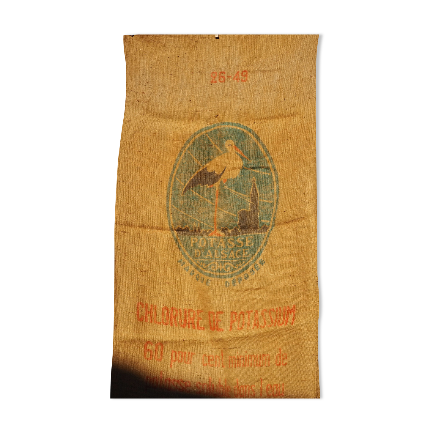 Burlap bag: "The potash of Alsace"