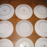 Set of 12 different flat plates