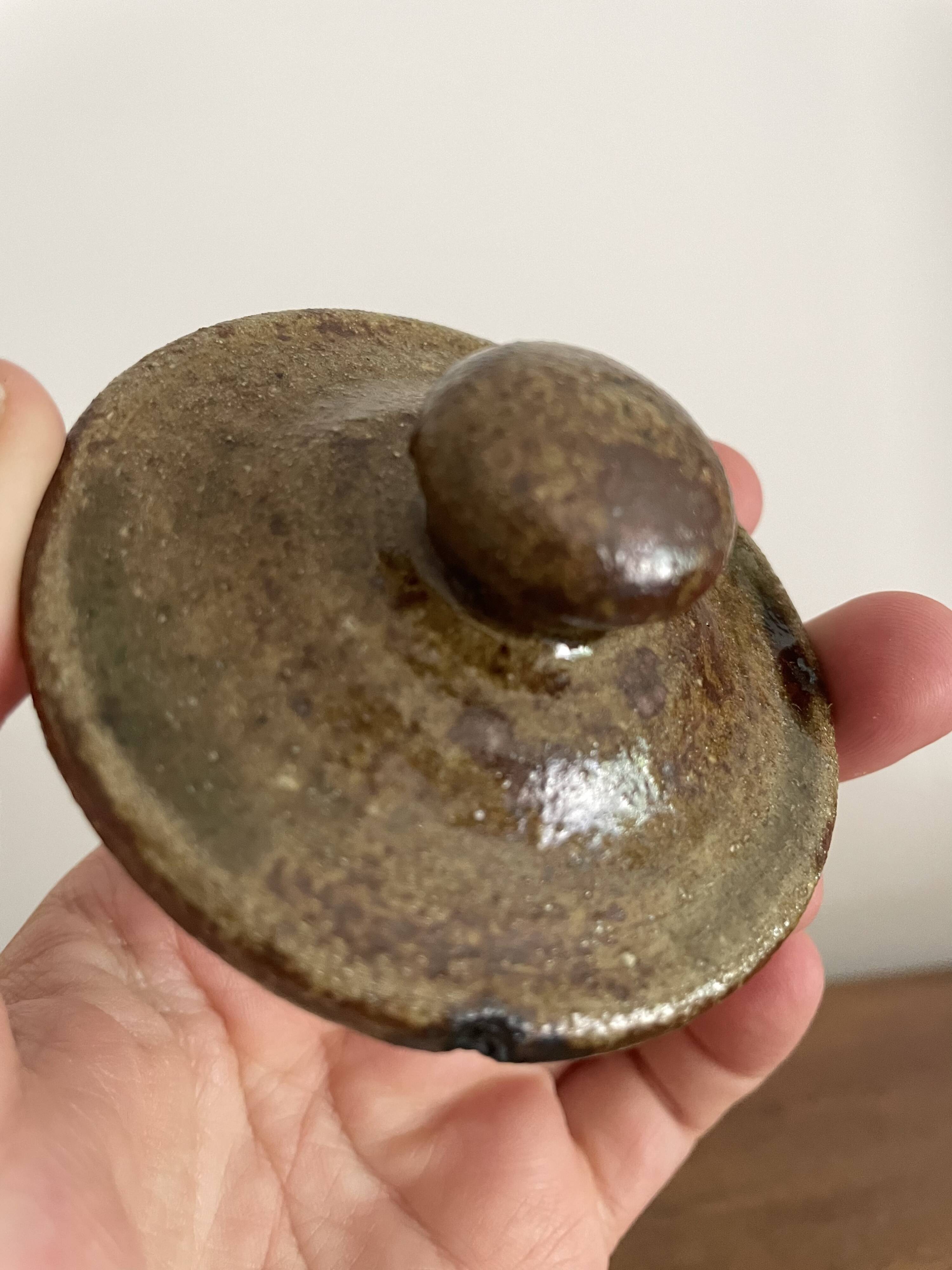 Théière avec 2 tasse à café en grès design vintage