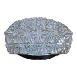 70s glass ceiling light