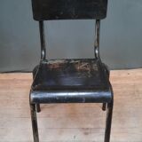 Black metal chair