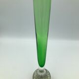 Lot de 6 vases soliflore en verre bullé années 50-60