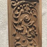 Pair of pediment / bas relief / carved wooden plaque