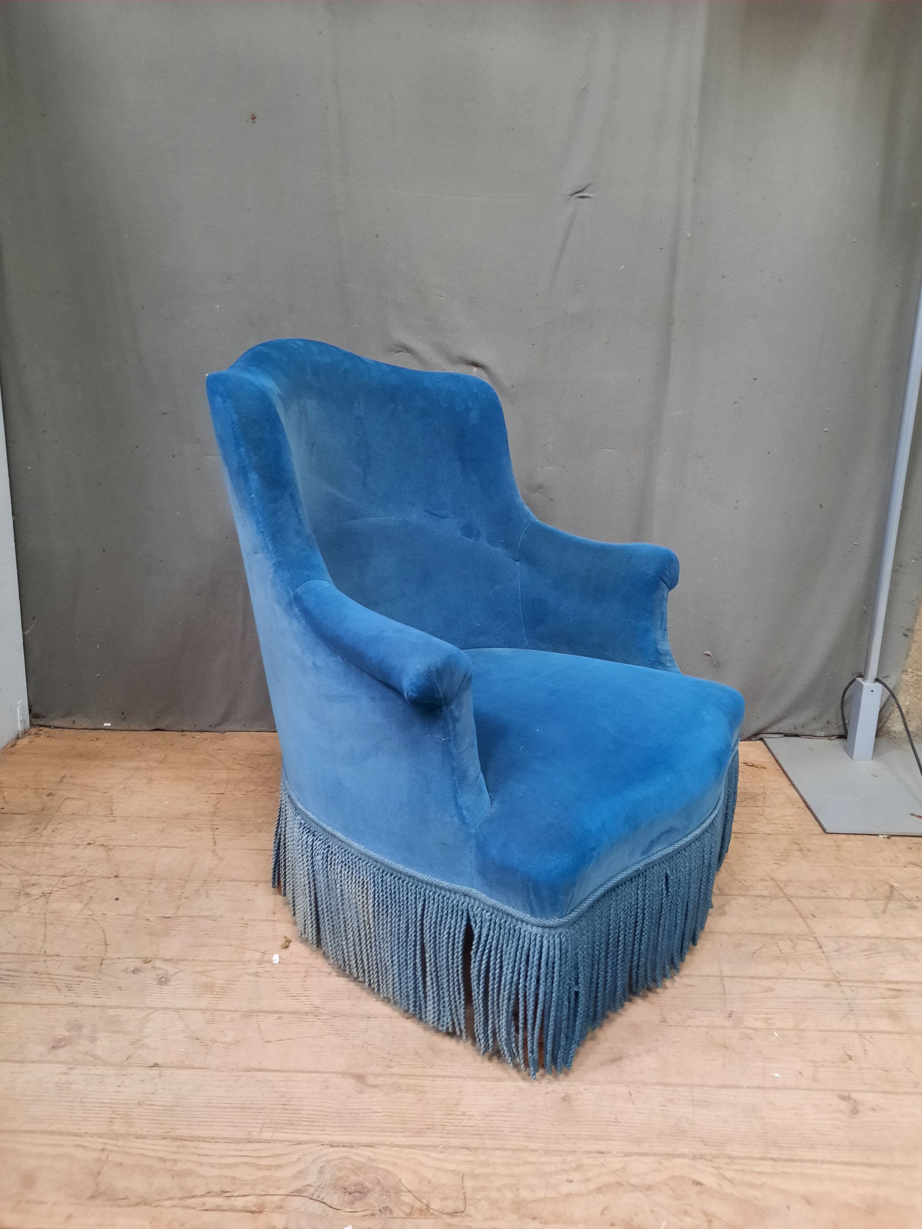 Faiteuil crapaud  bleu