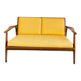 Scandinavian teak banquette for two, circa 1960.