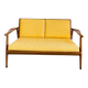 Scandinavian teak bench for two, circa 1960.