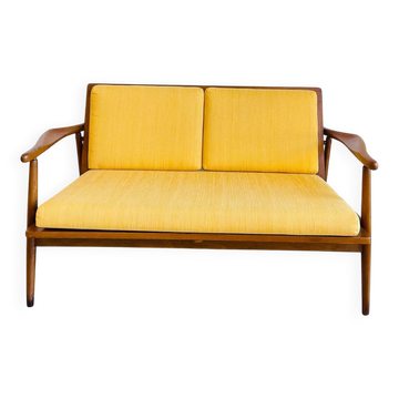Banquette scandinave teck 2 places, circa 1960