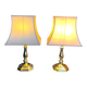 Paire de lampes d’appoint en laiton doré – Massive – années 80