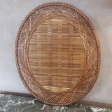 Oval rattan mirror - year 70