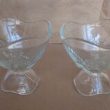 Glass flower ice cups