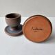 Set of 2 ceramic egg cups Signed Ludovic